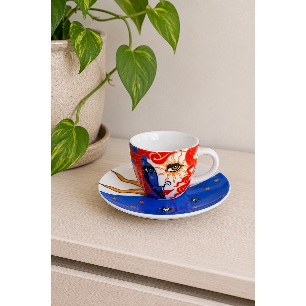 Vintage Ritzenhoff My Little Darling Espresso Cup Saucer Iris Kuhlmann 90s
